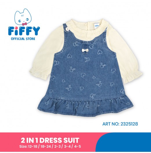 FIFFY BUNNY HEART 2 IN 1 DRESS SUIT BAJU BAYI (2325128)