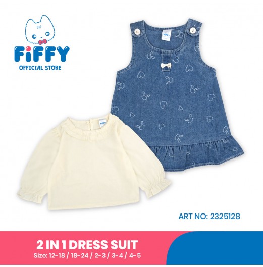FIFFY BUNNY HEART 2 IN 1 DRESS SUIT BAJU BAYI (2325128)
