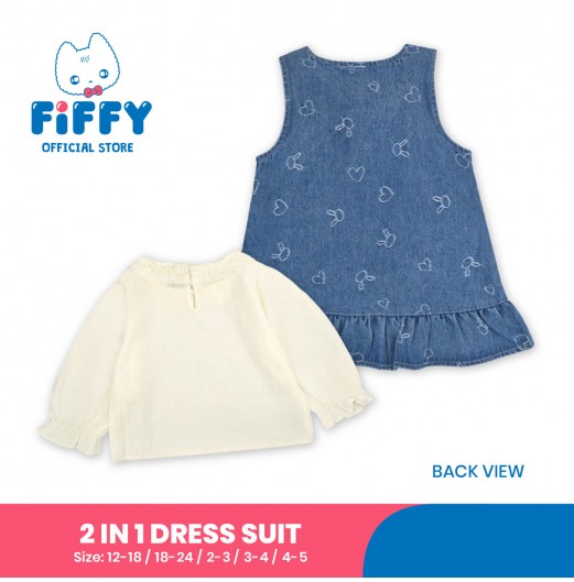 FIFFY BUNNY HEART 2 IN 1 DRESS SUIT BAJU BAYI (2325128)