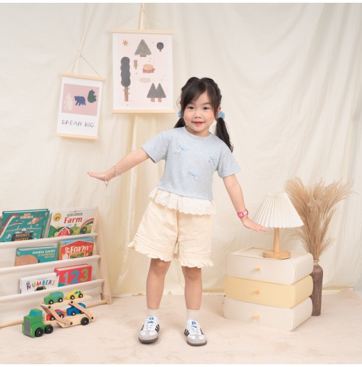 FIFFY RIBBON RUFFLE BAJU BAYI BLOUSE SUIT (2325133)