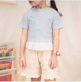 FIFFY RIBBON RUFFLE BAJU BAYI BLOUSE SUIT (2325133)
