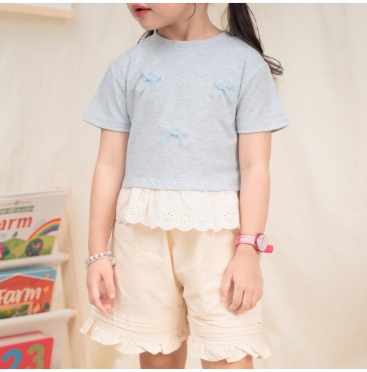 FIFFY RIBBON RUFFLE BAJU BAYI BLOUSE SUIT (2325133)