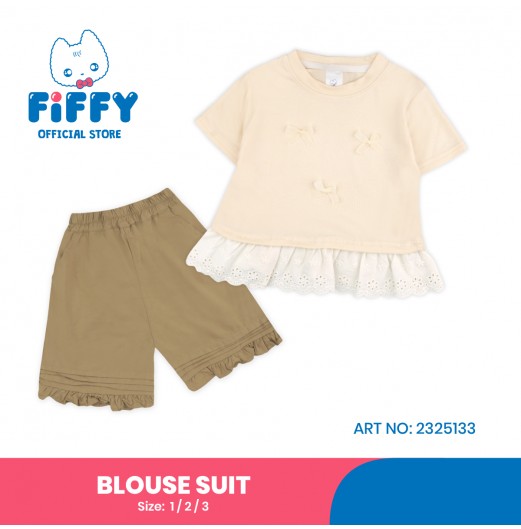 FIFFY RIBBON RUFFLE BAJU BAYI BLOUSE SUIT (2325133) FIFFY RIBBON RUFFLE BAJU BAYI BLOUSE SUIT (2325133)