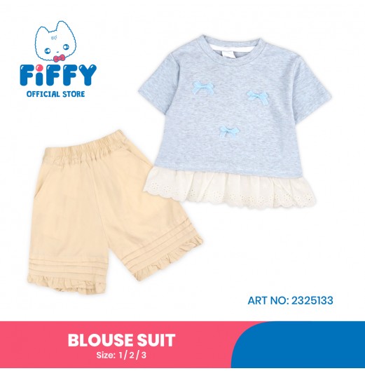 FIFFY RIBBON RUFFLE BAJU BAYI BLOUSE SUIT (2325133) FIFFY RIBBON RUFFLE BAJU BAYI BLOUSE SUIT (2325133)