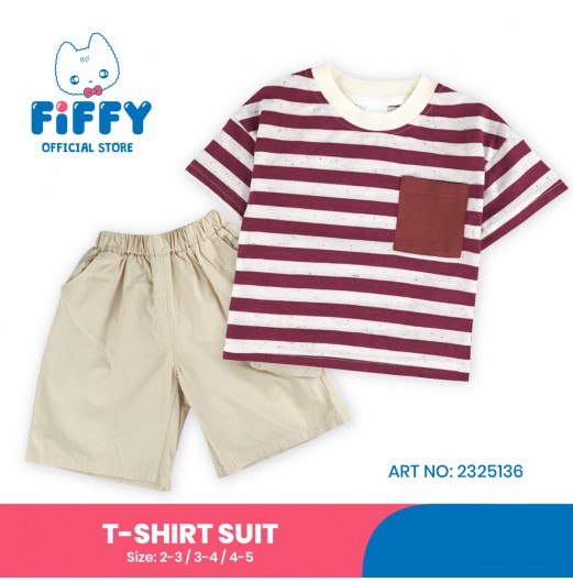 FIFFY STRIPE SCOUT BAJU BAYI T-SHIRT SUIT (2325136) FIFFY STRIPE SCOUT BAJU BAYI T-SHIRT SUIT (2325136)