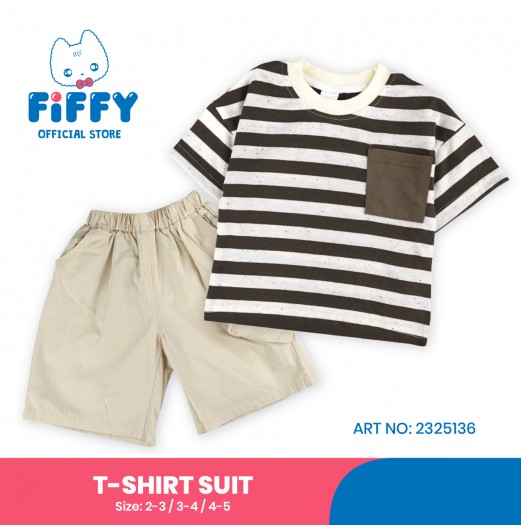 FIFFY STRIPE SCOUT BAJU BAYI T-SHIRT SUIT (2325136) FIFFY STRIPE SCOUT BAJU BAYI T-SHIRT SUIT (2325136)