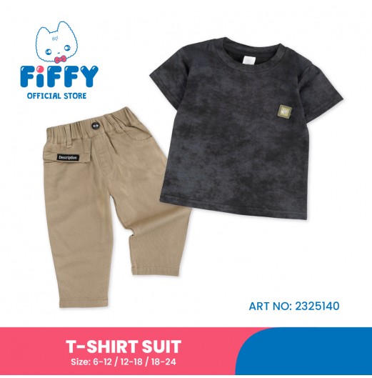FIFFY MARBLE MIST BAJU BAYI T-SHIRT SUIT (2325140)