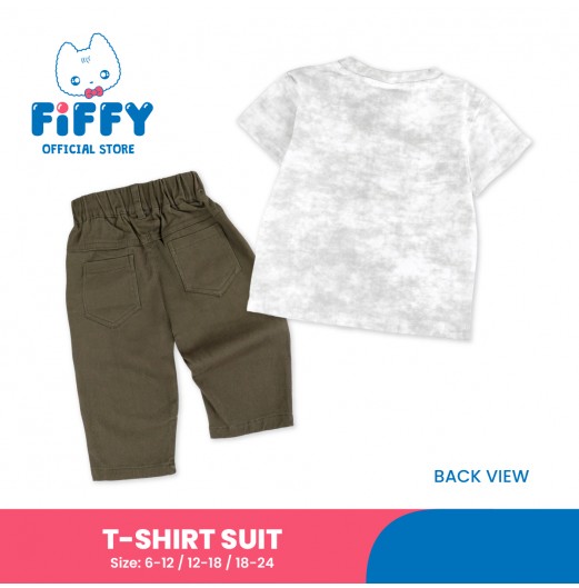 FIFFY MARBLE MIST BAJU BAYI T-SHIRT SUIT (2325140)
