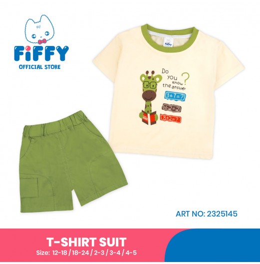 FIFFY SMART GIRAFFE BAJU BAYI T-SHIRT SUIT (2325145) FIFFY SMART GIRAFFE BAJU BAYI T-SHIRT SUIT (2325145)