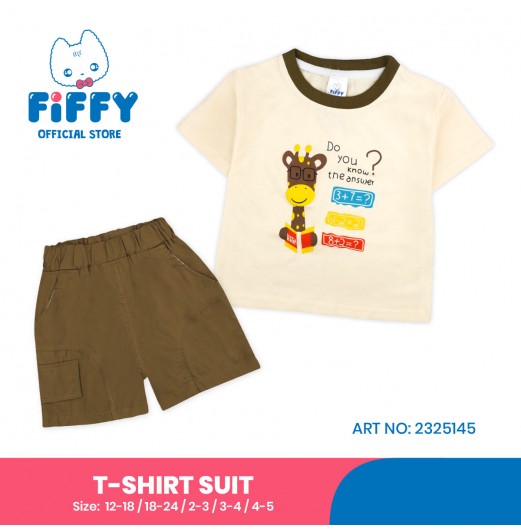FIFFY SMART GIRAFFE BAJU BAYI T-SHIRT SUIT (2325145) FIFFY SMART GIRAFFE BAJU BAYI T-SHIRT SUIT (2325145)