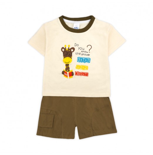 FIFFY SMART GIRAFFE BAJU BAYI T-SHIRT SUIT (2325145) FIFFY SMART GIRAFFE BAJU BAYI T-SHIRT SUIT (2325145)