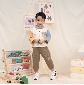 FIFFY COLOUR BLOCK LONG SLEEVE BOY SHIRT SUIT BAJU BAYI (2325147)