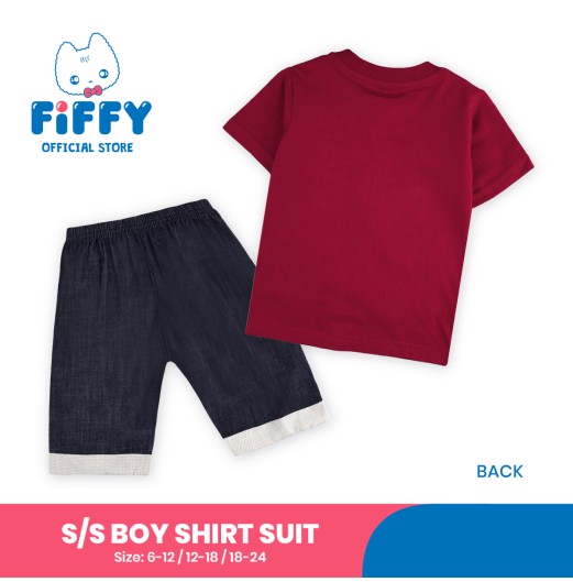 FIFFY SMART VEST SHORT SLEEVE BOY SHIRT SUIT BAJU BAYI (2325151)
