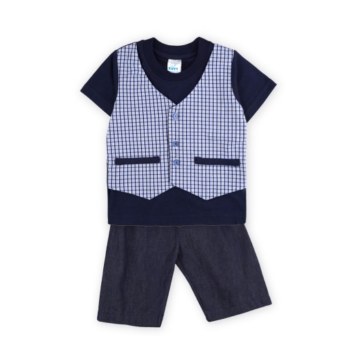 FIFFY SMART VEST SHORT SLEEVE BOY SHIRT SUIT BAJU BAYI (2325151)