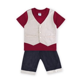 FIFFY SMART VEST SHORT SLEEVE BOY SHIRT SUIT BAJU BAYI (2325151)
