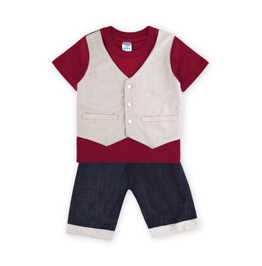 FIFFY SMART VEST SHORT SLEEVE BOY SHIRT SUIT BAJU BAYI (2325151)
