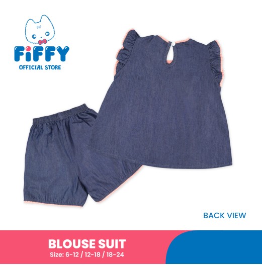 FIFFY BUNNY DENIM BLOUSE SUIT BAJU BAYI (2325154)