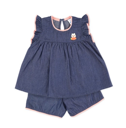 FIFFY BUNNY DENIM BLOUSE SUIT BAJU BAYI (2325154)