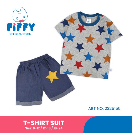 FIFFY COLOURFUL STAR T-SHIRT SUIT BAJU BAYI (2325155)