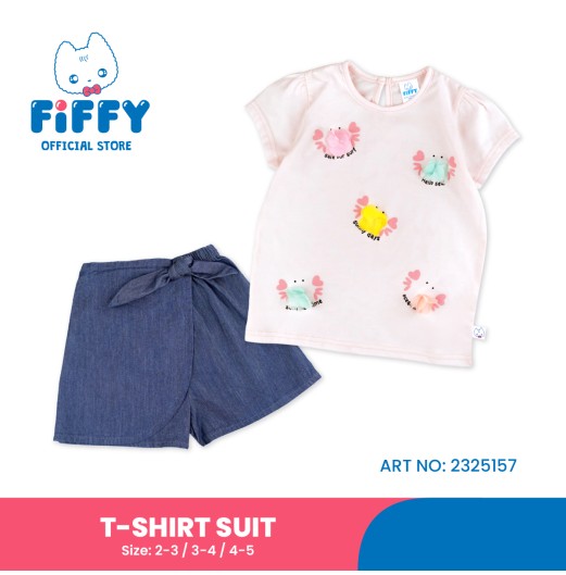 FIFFY FLOWER CRAB T-SHIRT SUIT BAJU BAYI (2325157) FIFFY FLOWER CRAB T-SHIRT SUIT BAJU BAYI (2325157)