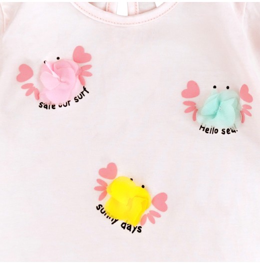 FIFFY FLOWER CRAB T-SHIRT SUIT BAJU BAYI (2325157) FIFFY FLOWER CRAB T-SHIRT SUIT BAJU BAYI (2325157)