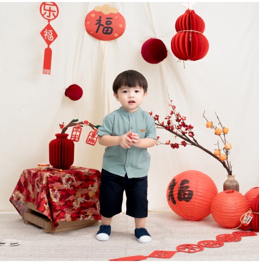 FIFFY GENTLEMAN SHORT SLEEVE BOY SHIRT SUIT BAJU BAYI(2325167)