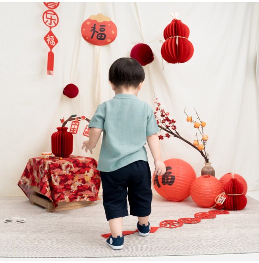 FIFFY GENTLEMAN SHORT SLEEVE BOY SHIRT SUIT BAJU BAYI(2325167)