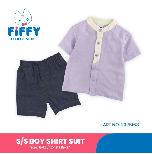 FIFFY CLASSIC SHORT SLEEVE BOY SHIRT SUIT BAJU BAYI (2325168) FIFFY CLASSIC SHORT SLEEVE BOY SHIRT SUIT BAJU BAYI (2325168)