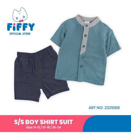 FIFFY CLASSIC SHORT SLEEVE BOY SHIRT SUIT BAJU BAYI (2325168) FIFFY CLASSIC SHORT SLEEVE BOY SHIRT SUIT BAJU BAYI (2325168)