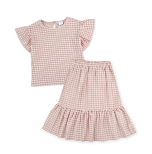 FIFFY GINGHAM RUFFLE BLOUSE SUIT BAJU BAYI (2325178)