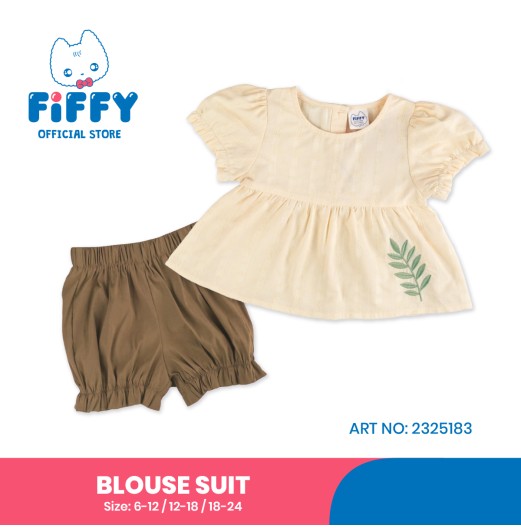 FIFFY OLIVE LEAF BLOUSE SUIT BAJU BAYI (2325183)