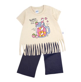 FIFFY BUBBLE STRAWBERRY MILK BLOUSE SUIT BAJU BAYI (2326019)