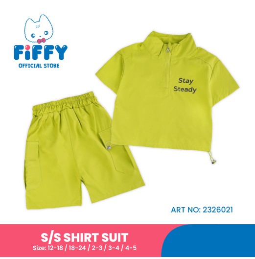 FIFFY STAY STEADY SHORT SLEEVE SHIRT SUIT BAJU BAYI (2326021) FIFFY STAY STEADY SHORT SLEEVE SHIRT SUIT BAJU BAYI (2326021)