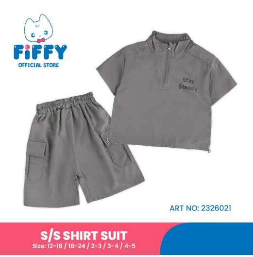 FIFFY STAY STEADY SHORT SLEEVE SHIRT SUIT BAJU BAYI (2326021) FIFFY STAY STEADY SHORT SLEEVE SHIRT SUIT BAJU BAYI (2326021)