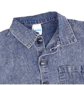  FIFFY CLASSIC DENIM SHORT SLEEVE SHIRT SUIT BAJU (2326022)