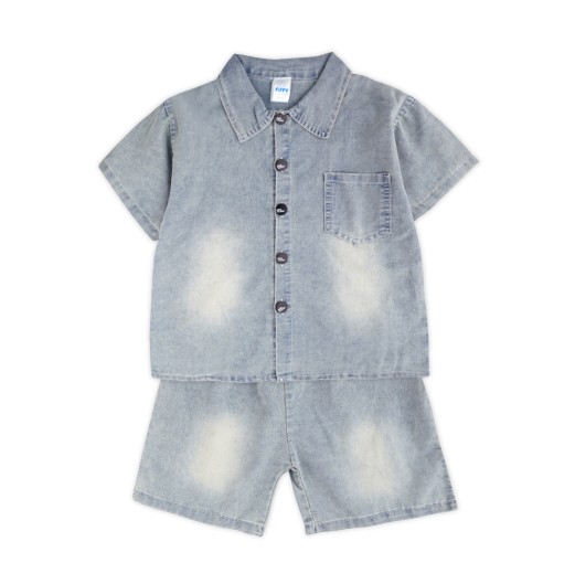  FIFFY CLASSIC DENIM SHORT SLEEVE SHIRT SUIT BAJU (2326022)