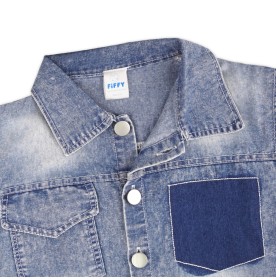 FIFFY TWO-TONE POCKET SHORT SLEEVE SHIRT SUIT BAJU BAYI (2326023)