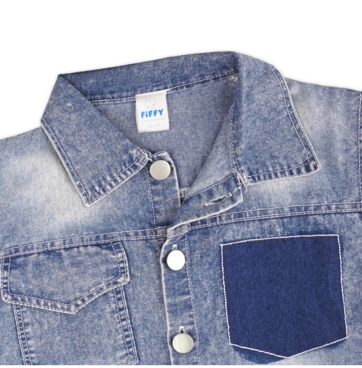 FIFFY TWO-TONE POCKET SHORT SLEEVE SHIRT SUIT BAJU BAYI (2326023)