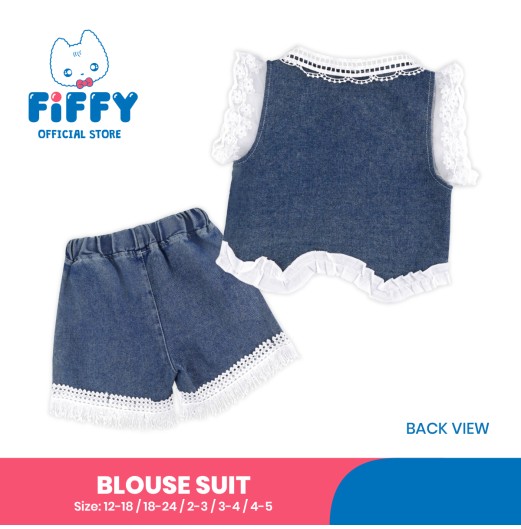 FIFFY DENIM LACE BLOUSE SUIT BAJU BAYI (2326025)