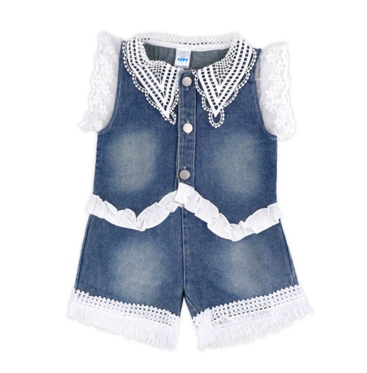 FIFFY DENIM LACE BLOUSE SUIT BAJU BAYI (2326025)