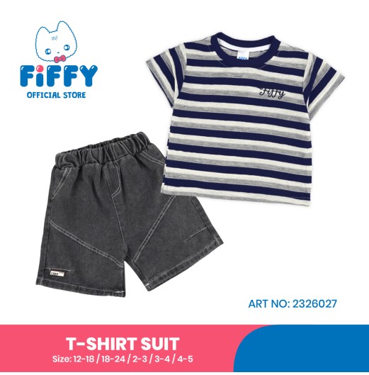 FIFFY COOL STRIPE T-SHIRT SUIT BAJU BAYI (2326027)
