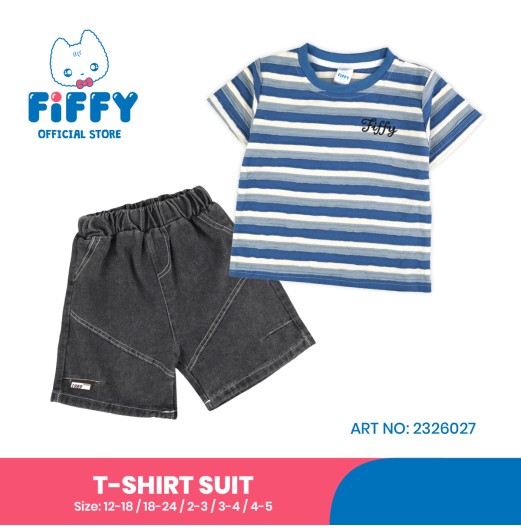 FIFFY COOL STRIPE T-SHIRT SUIT BAJU BAYI (2326027)