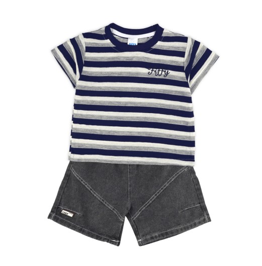 FIFFY COOL STRIPE T-SHIRT SUIT BAJU BAYI (2326027)