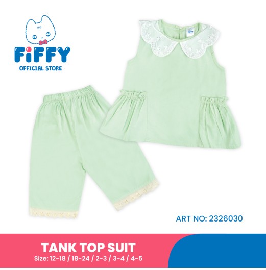 FIFFY SWEET LACE COLLAR TANK TOP SUIT BAJU BAYI (2326030) FIFFY SWEET LACE COLLAR TANK TOP SUIT BAJU BAYI (2326030)