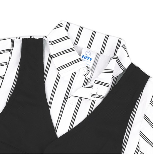 FIFFY SMART STRIPE SHORT SLEEVE SHIRT SUIT BAJU BAYI (2326032) FIFFY SMART STRIPE SHORT SLEEVE SHIRT SUIT BAJU BAYI (2326032)