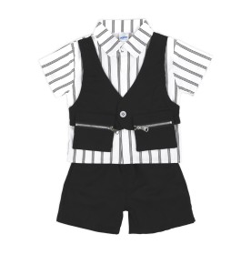 FIFFY SMART STRIPE SHORT SLEEVE SHIRT SUIT BAJU BAYI (2326032)