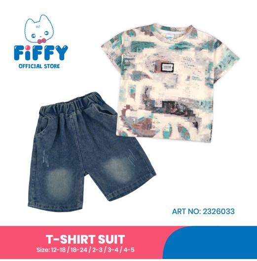 FIFFY PIXEL DRIFT T-SHIRT SUIT BAJU BAYI (2326033)