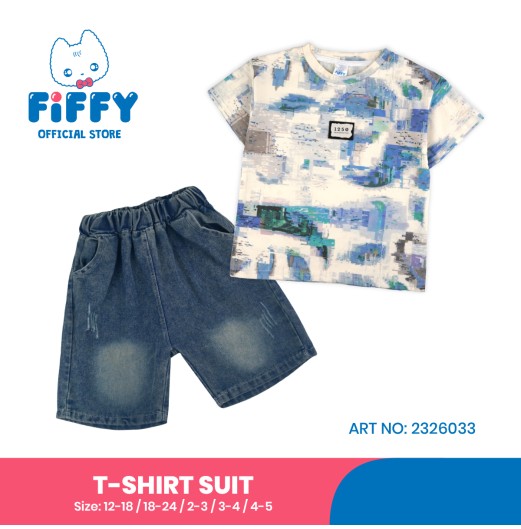 FIFFY PIXEL DRIFT T-SHIRT SUIT BAJU BAYI (2326033)