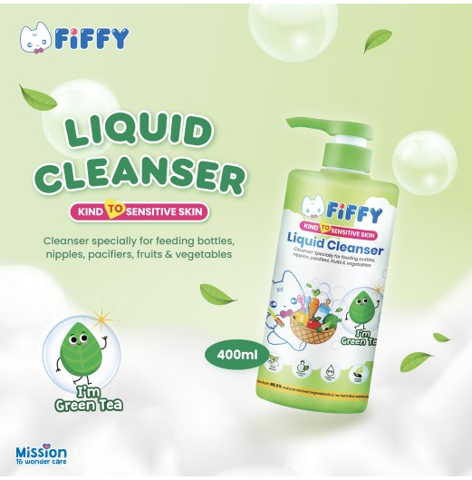Bottle Wash - FIFFY BABY LIQUID CLEANSER GREEN TEA (400ML)