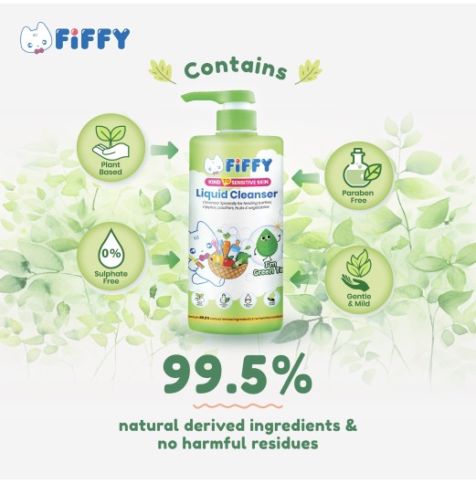 Bottle Wash - FIFFY BABY LIQUID CLEANSER GREEN TEA (400ML)